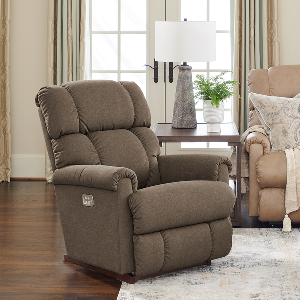Pinnacle Power Rocker Recliner from La-Z-Boy Incorporated in Brown, Made in USA - Alternate angle