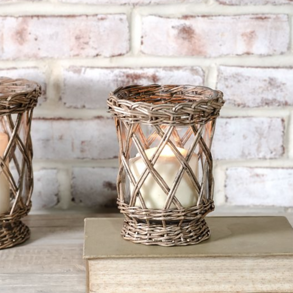 Willow Wrapped Jar from P D Home &amp; Garden in Brown Glass - Alternate angle