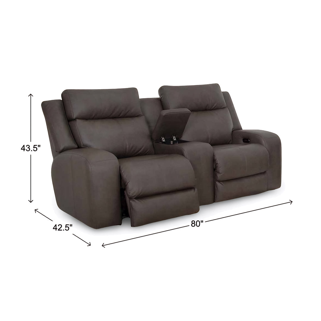 Wilson Power Reclining Console Loveseat with Massage