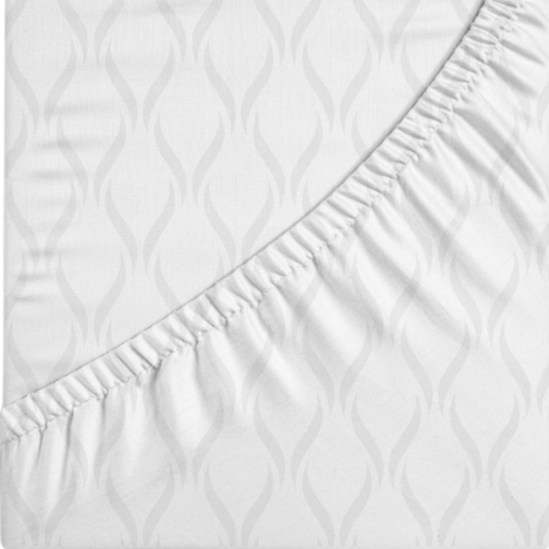 Cooling cotton sheets in white, alternate angle, from Lusome