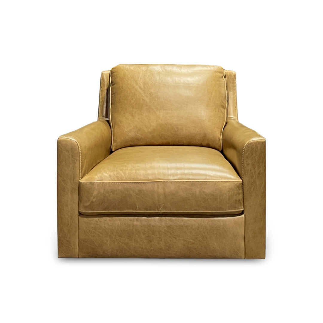 York Leather Swivel Chair