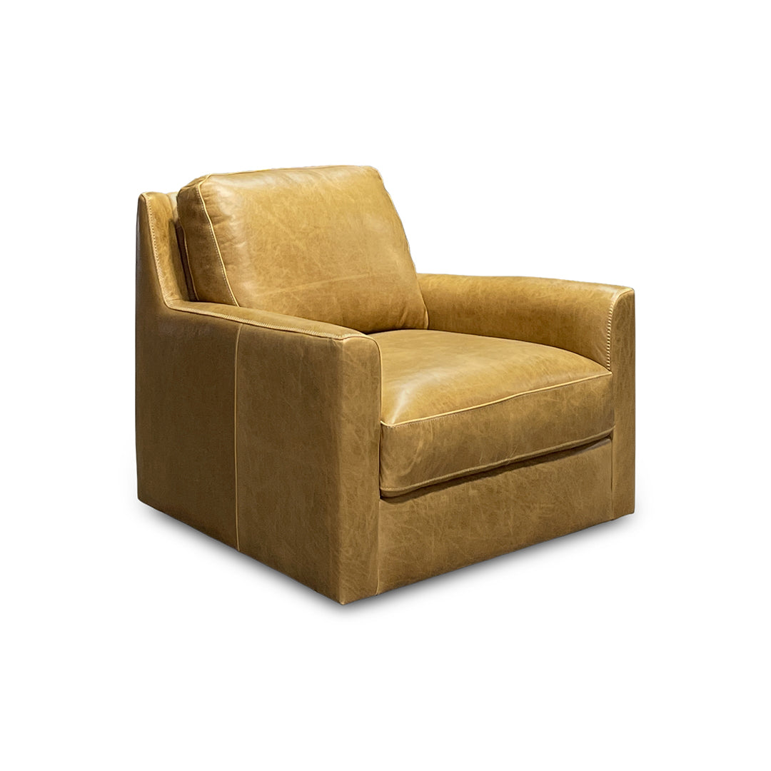 York Leather Swivel Chair