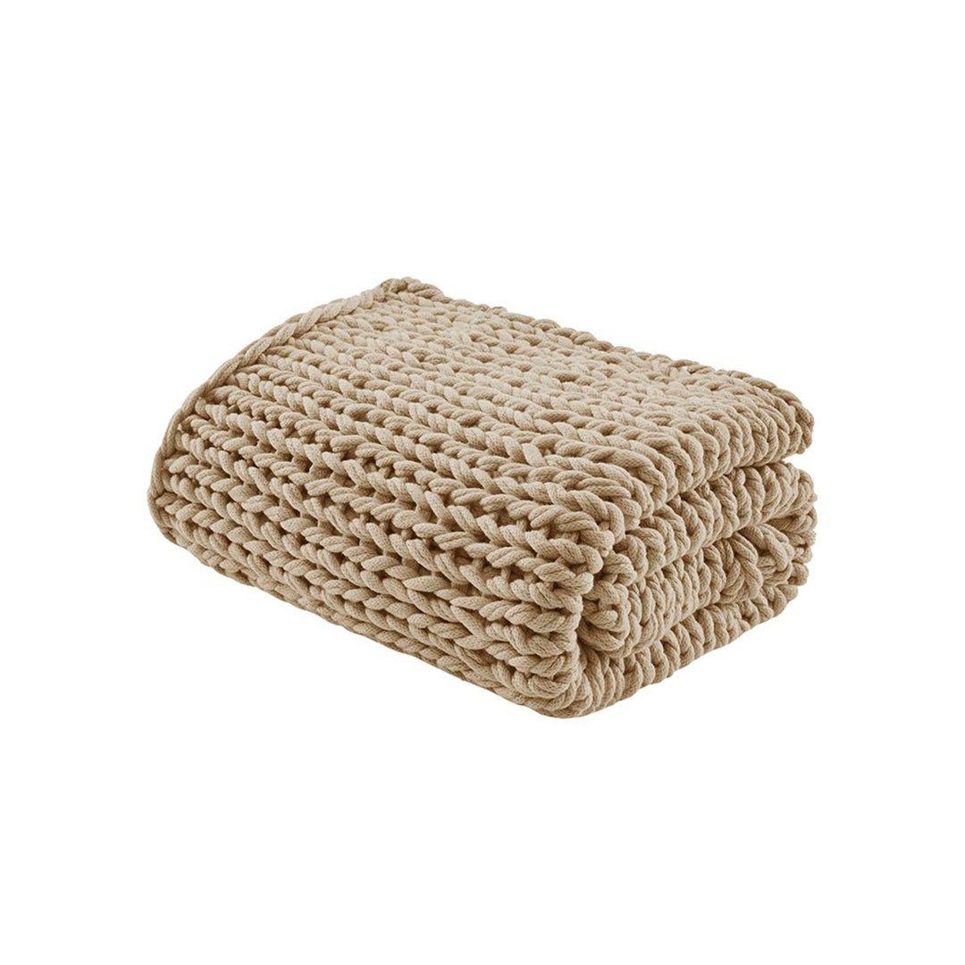 Chunky Knit Handmade Throw Blanket