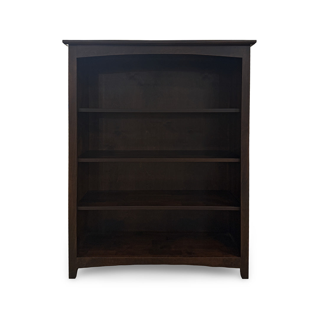 Solid Wood Bookcase from Archbold Furniture Company in Brown, Made in USA - Detail view