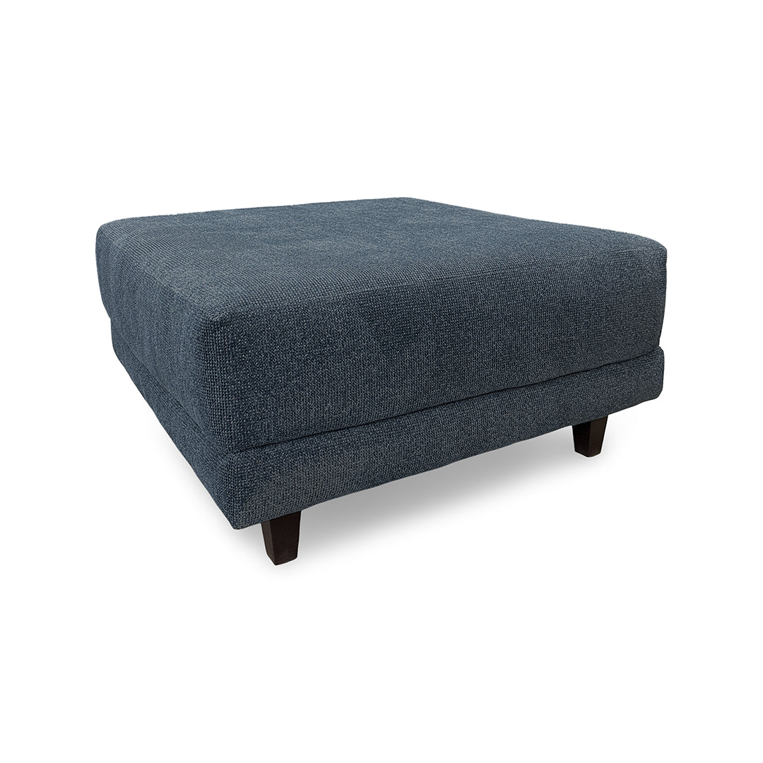 Arden Cocktail Ottoman from Corinthian in Blue, Made in USA