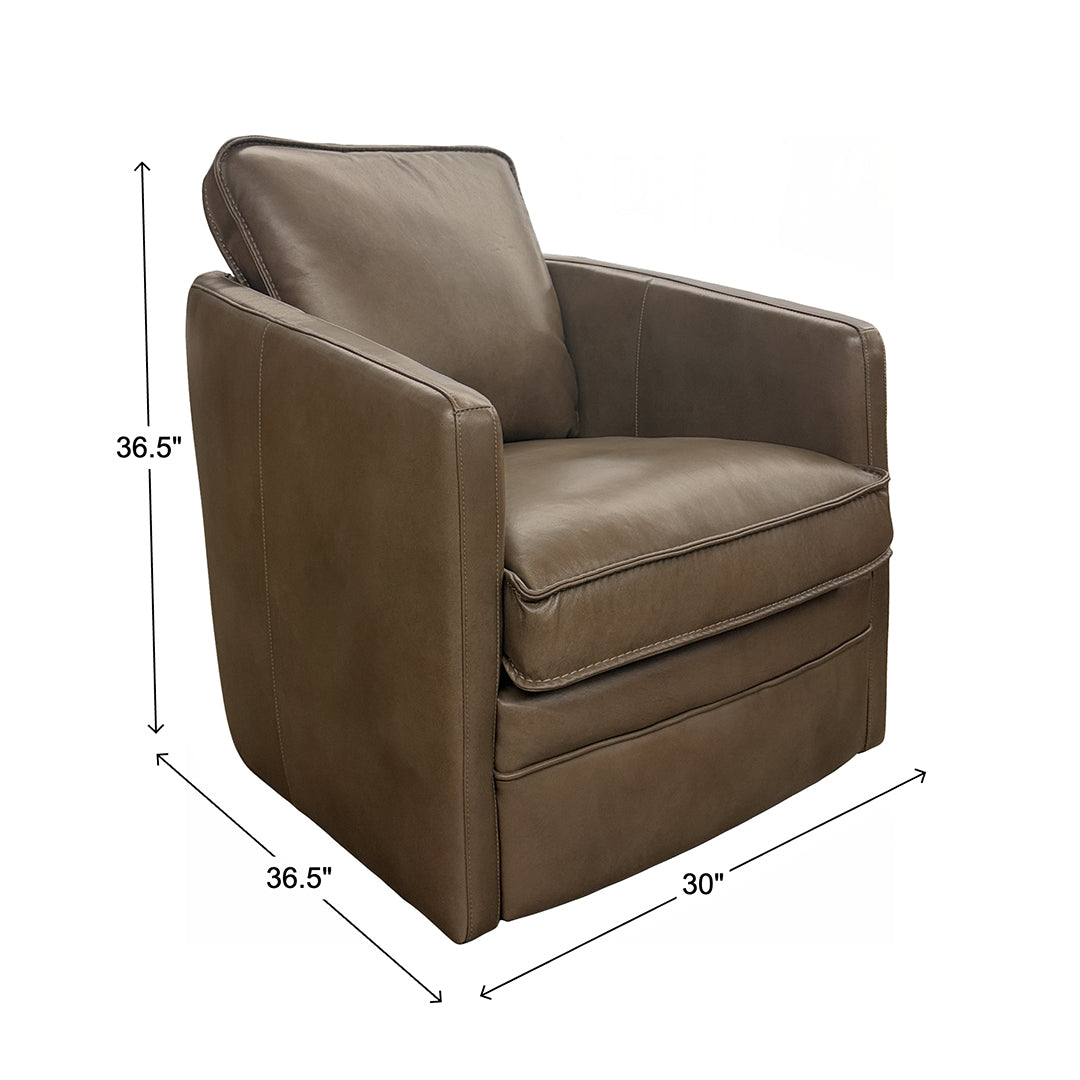 Art Leather Swivel Chair from Moto Motion with Swivel - Brown finish