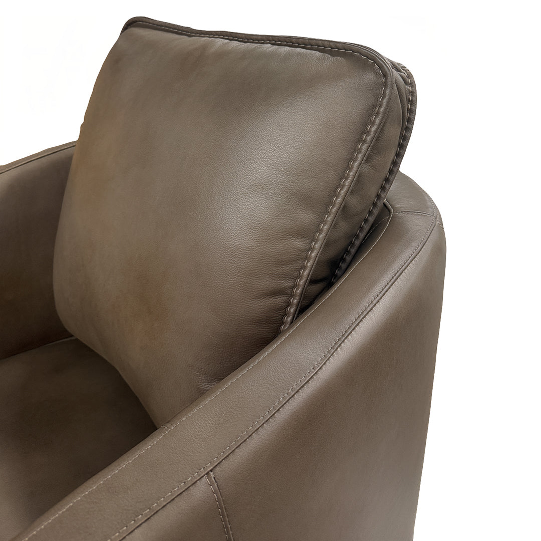 Art Leather Swivel Chair from Moto Motion - Brown finish