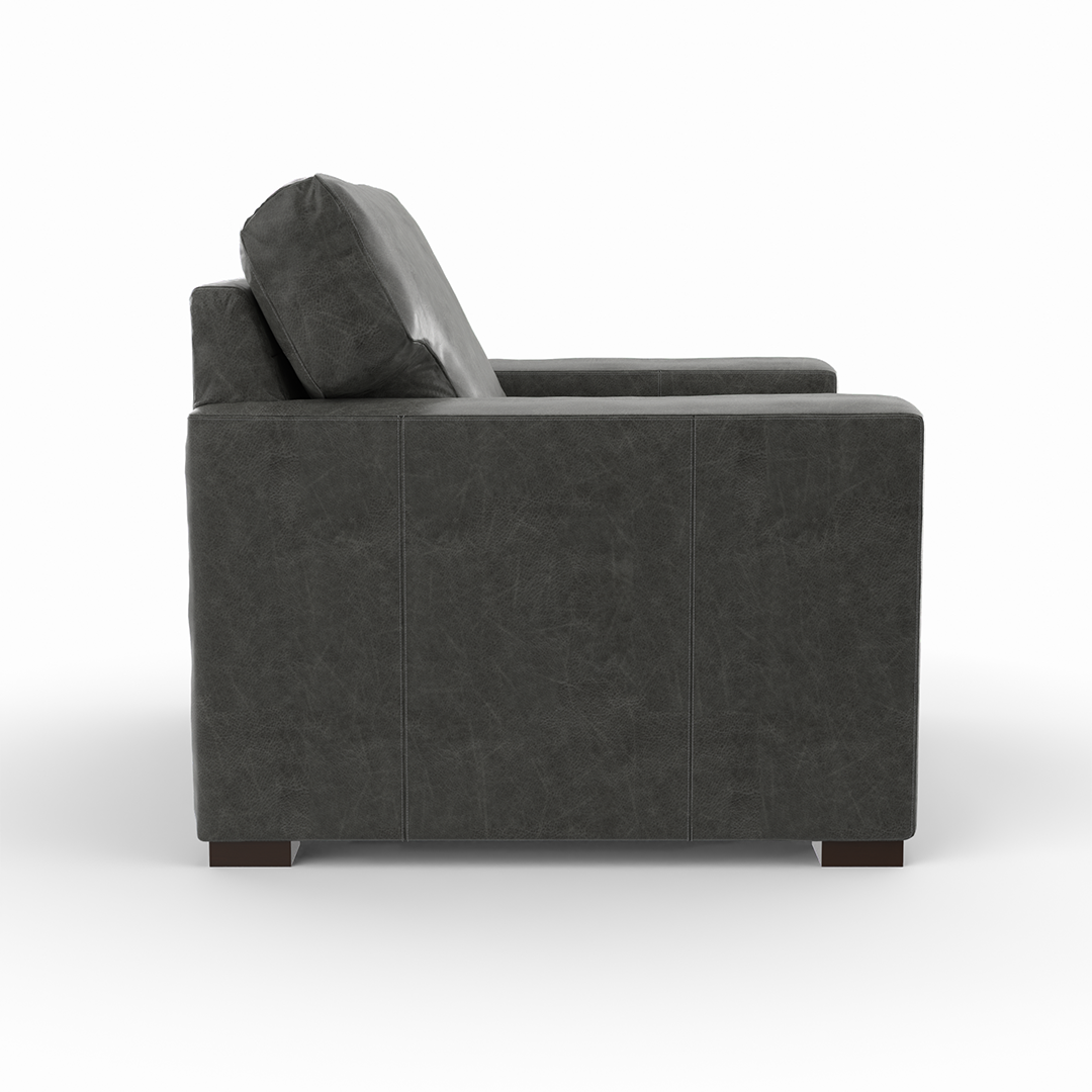 Silla y media de cuero Baylor 