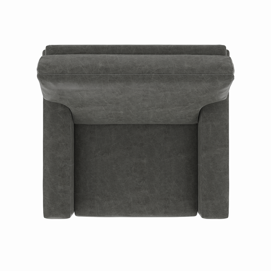 Silla y media de cuero Baylor 