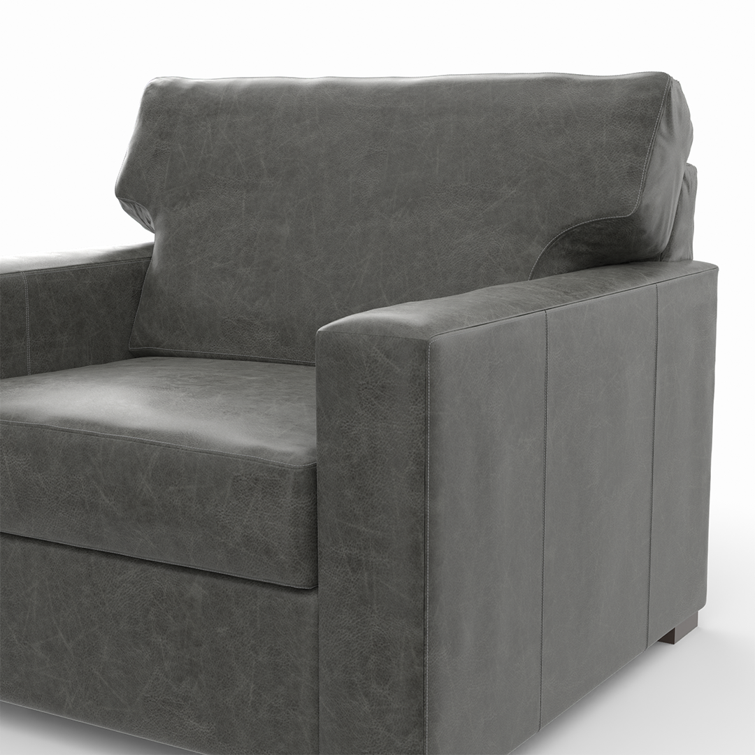 Silla y media de cuero Baylor 