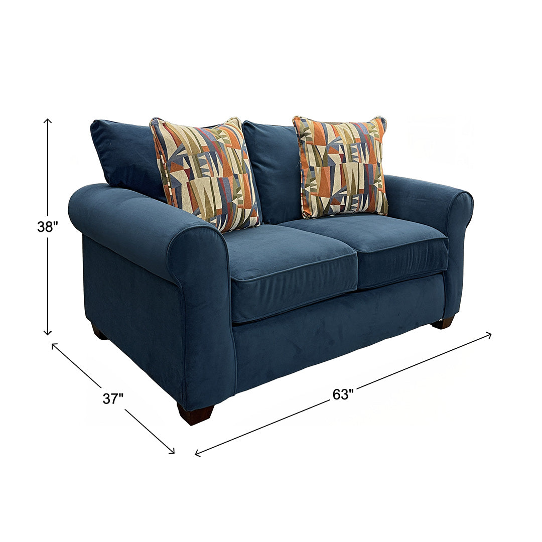 Blue Bella Loveseat from Fusion - Additional view 9