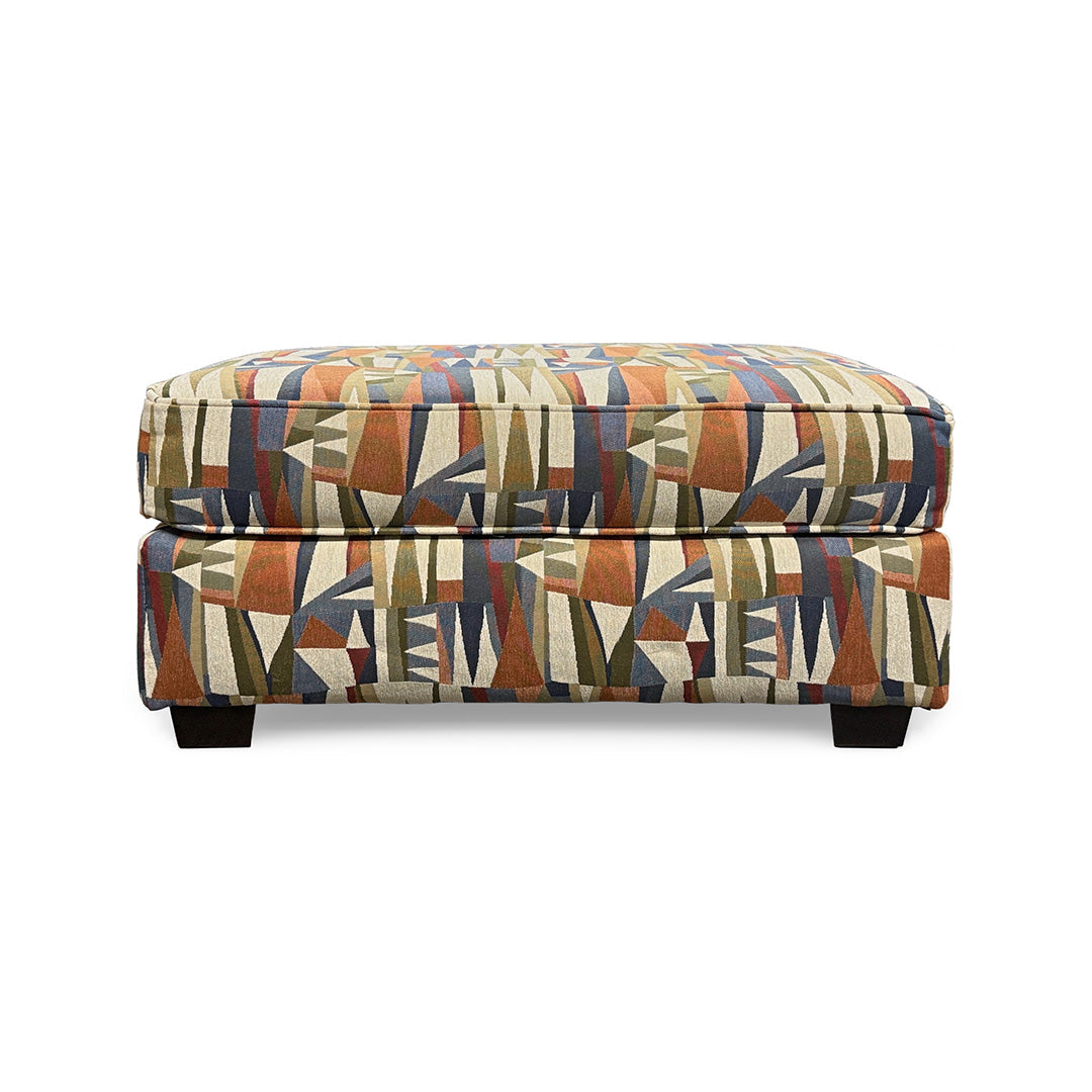 Multicolor Bella Ottoman from Fusion - Alternate angle