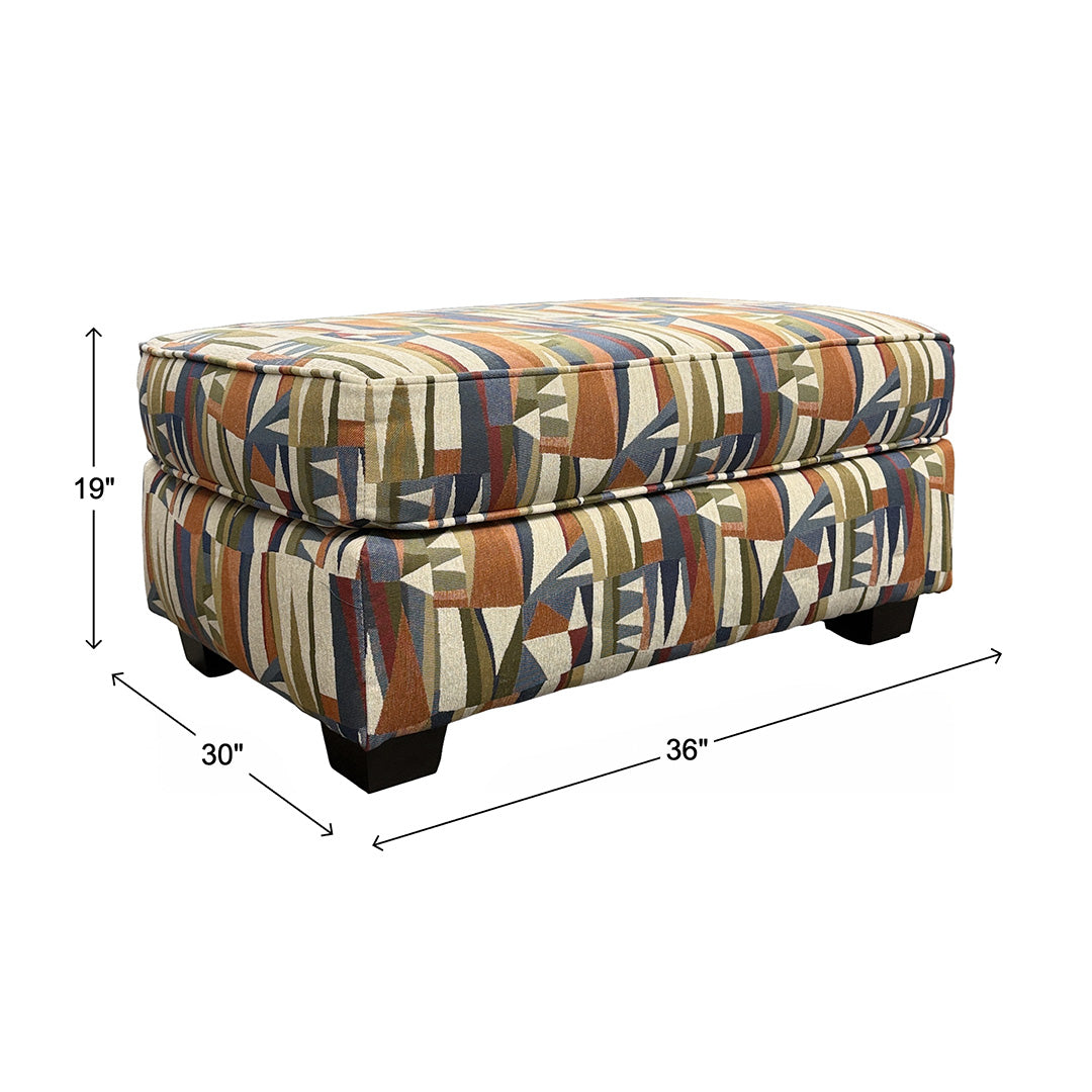 Multicolor Bella Ottoman from Fusion - Additional view 6