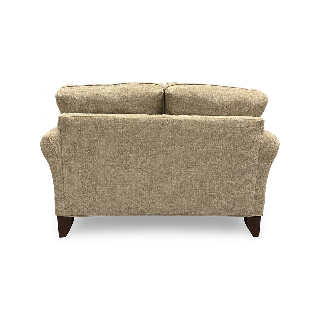 Betty Loveseat from Hickorycraft (Craftmaster) in Brown Polyester with Accent Pillows, Hardwood Frame, Made in USA - Additional view 6