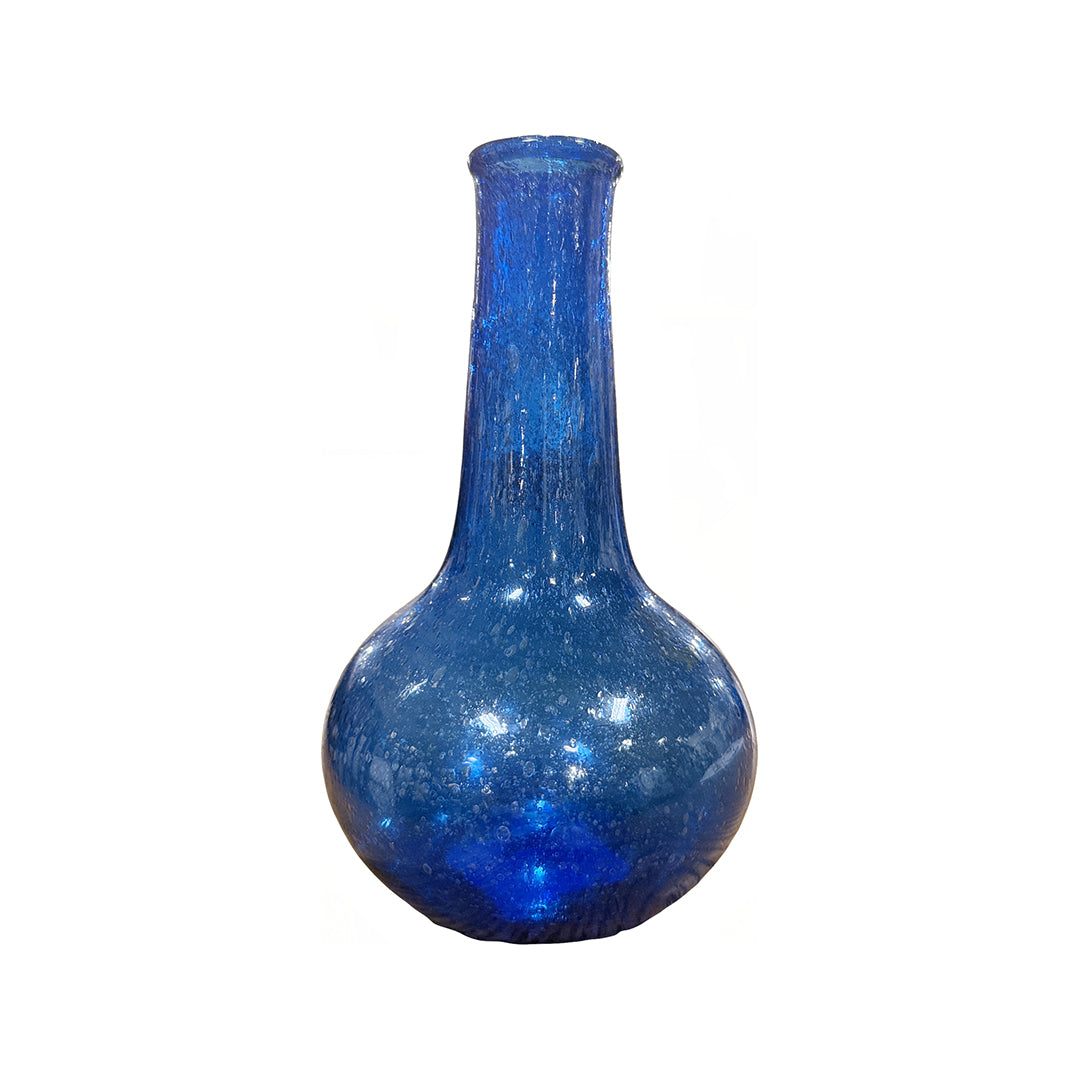 Recycled Blue Glass Bud Vase from P D Home & Garden - Blue finish