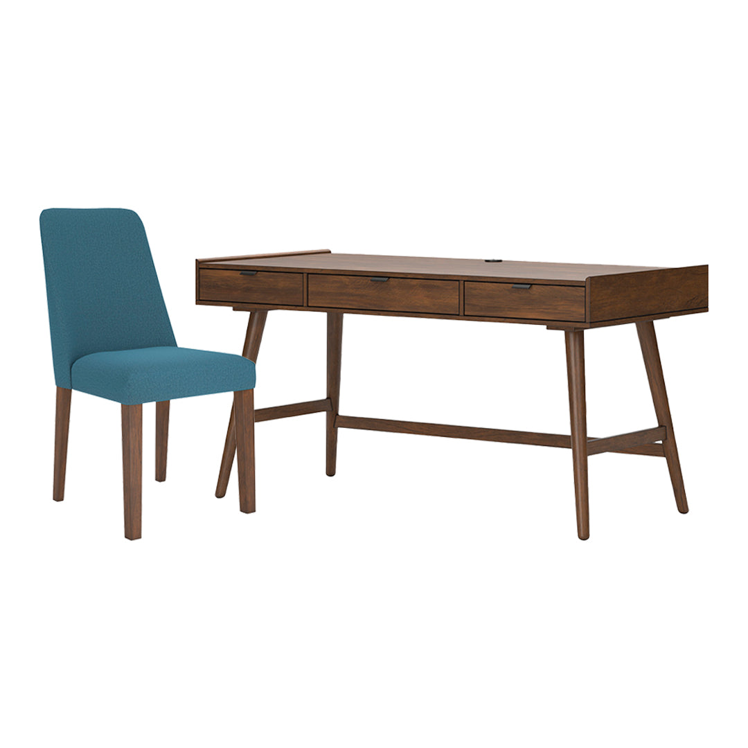 Lyncott Desk with Chair from Signature Design by Ashley - Blue finish