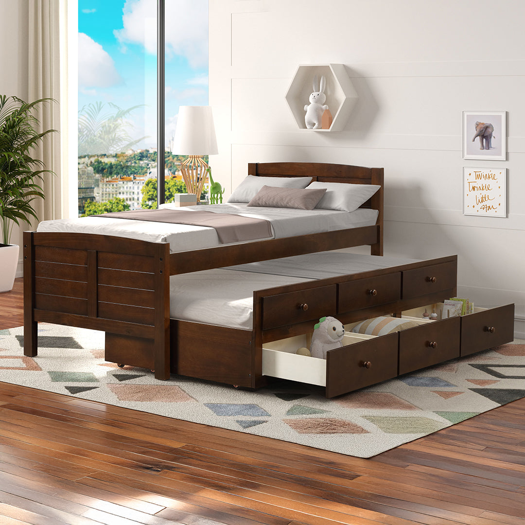 Captains Trundle Bed with Storage - Twin