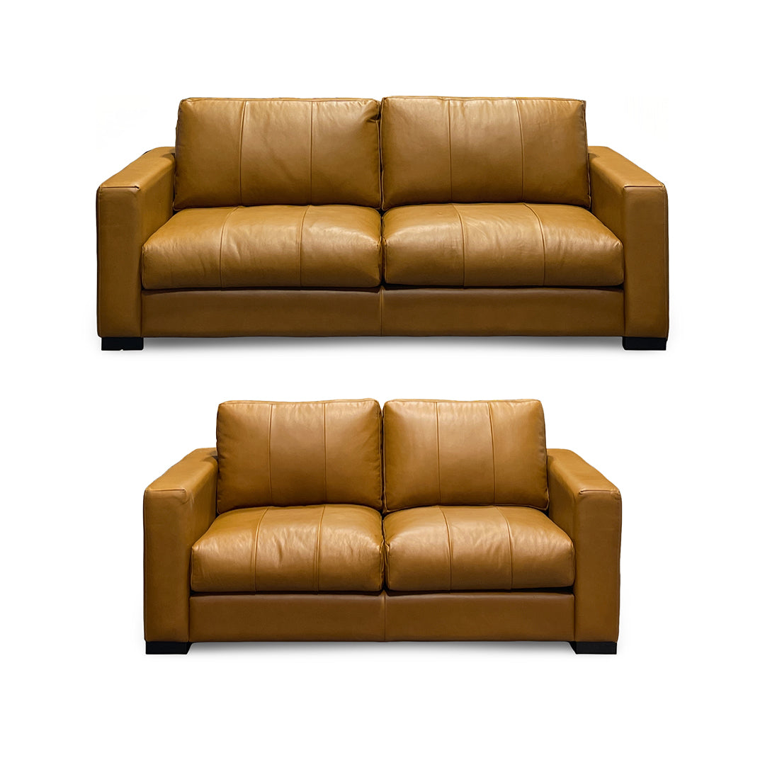 Brown Canyon Leather Sofa and Loveseat from GTR Leather