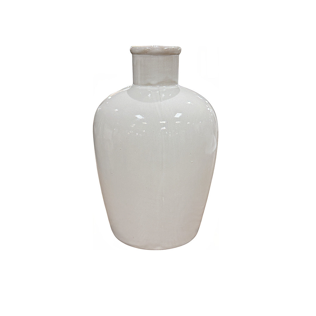 White Ceramic Vase with Handle from P D Home &amp; Garden - Alternate angle