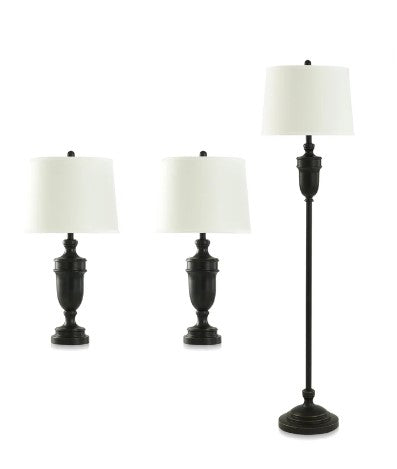 Classic Bronze Lamp Trio