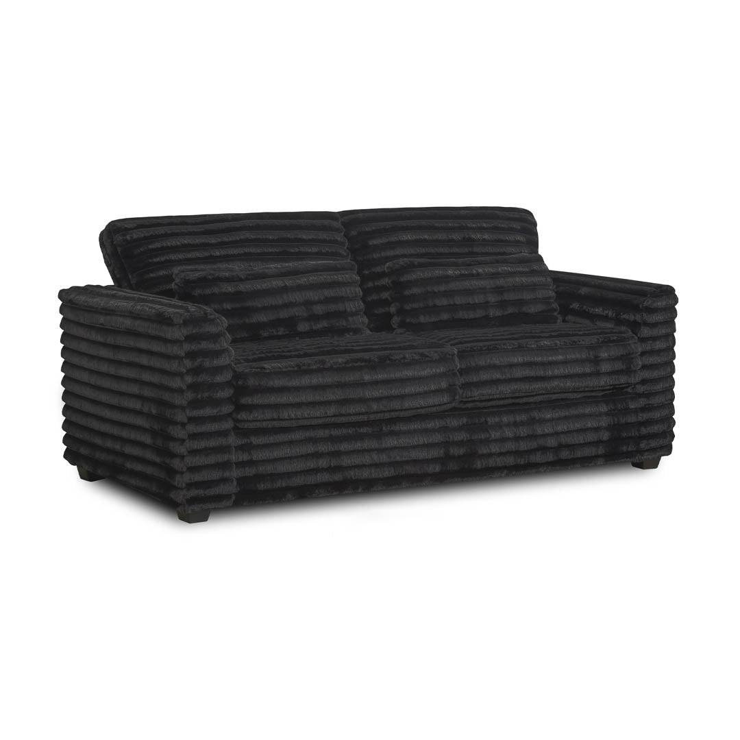 Clifton Sofa from Washington Brothers Furniture in Chenille, Made in USA - Black finish