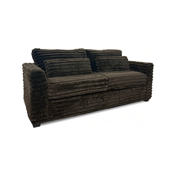 Clifton Sofa from Washington Brothers Furniture in Chenille with Accent Pillows, Reversible Cushions, Made in USA