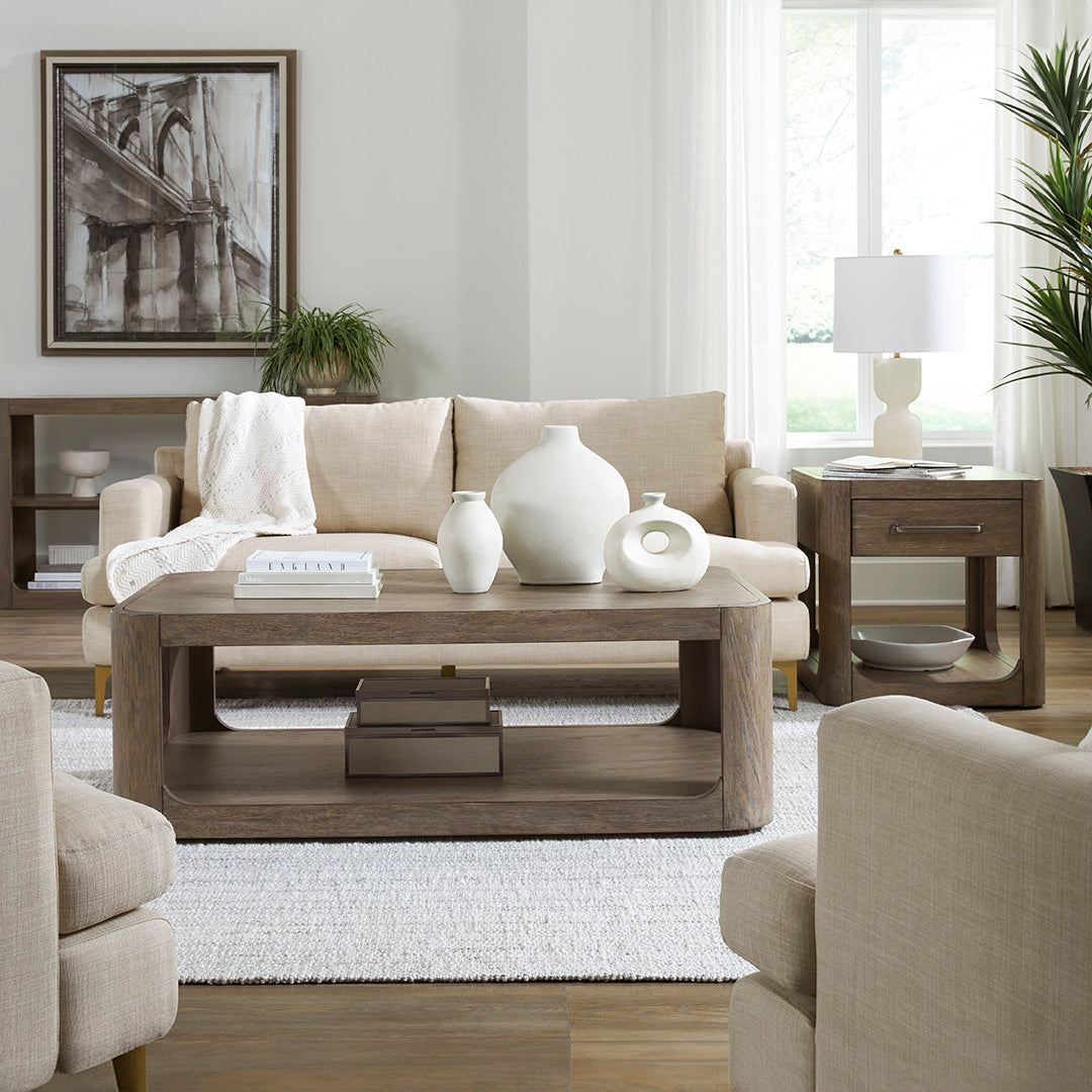 South Bend Cocktail Table from Liberty Furniture in Brown with Casters - Detail view