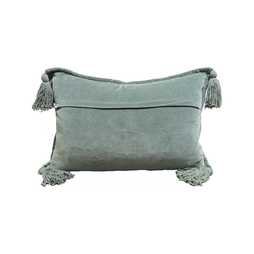 Cotton Velvet Pillow - Sage