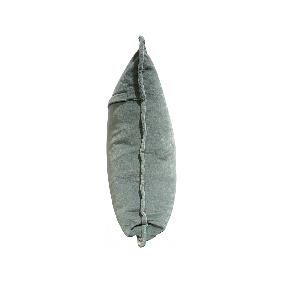 Cotton Velvet Pillow - Sage