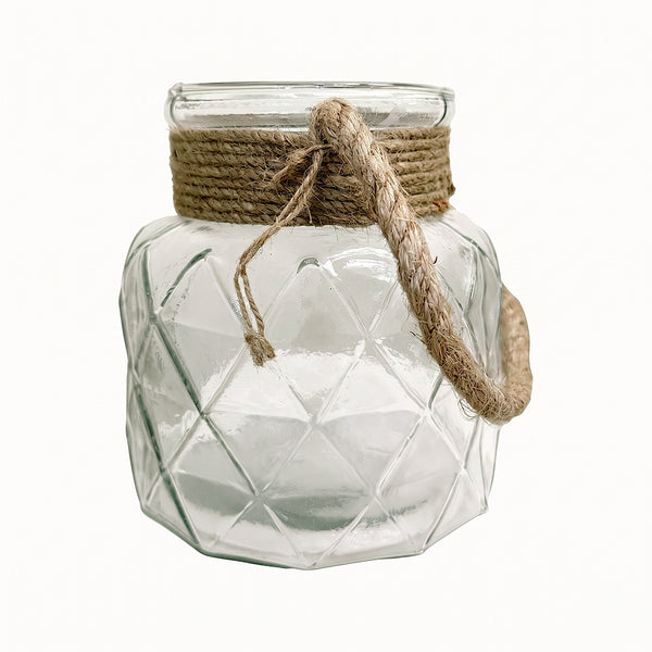 Criss Cross Jar from P D Home &amp; Garden in White