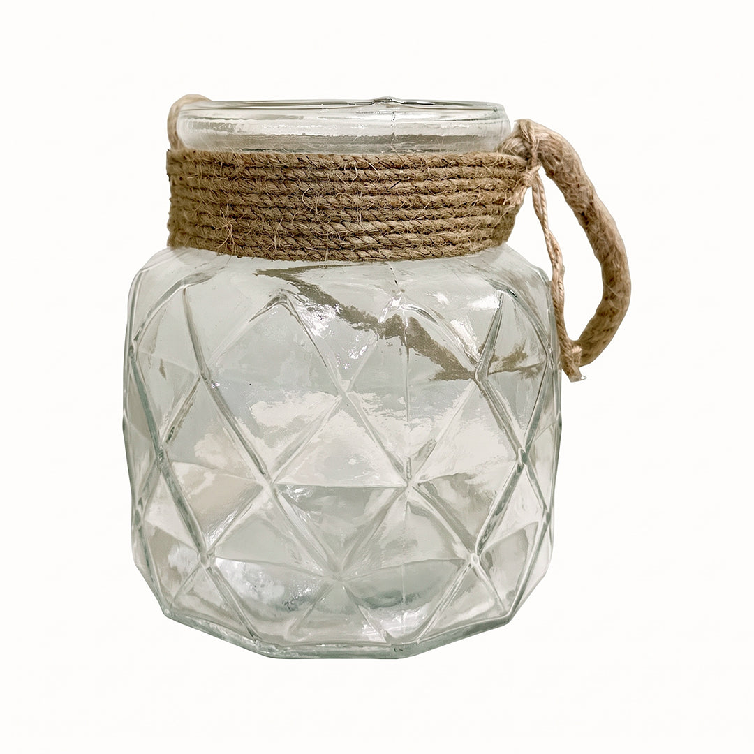Criss Cross Jar from P D Home &amp; Garden in White - Additional view 4