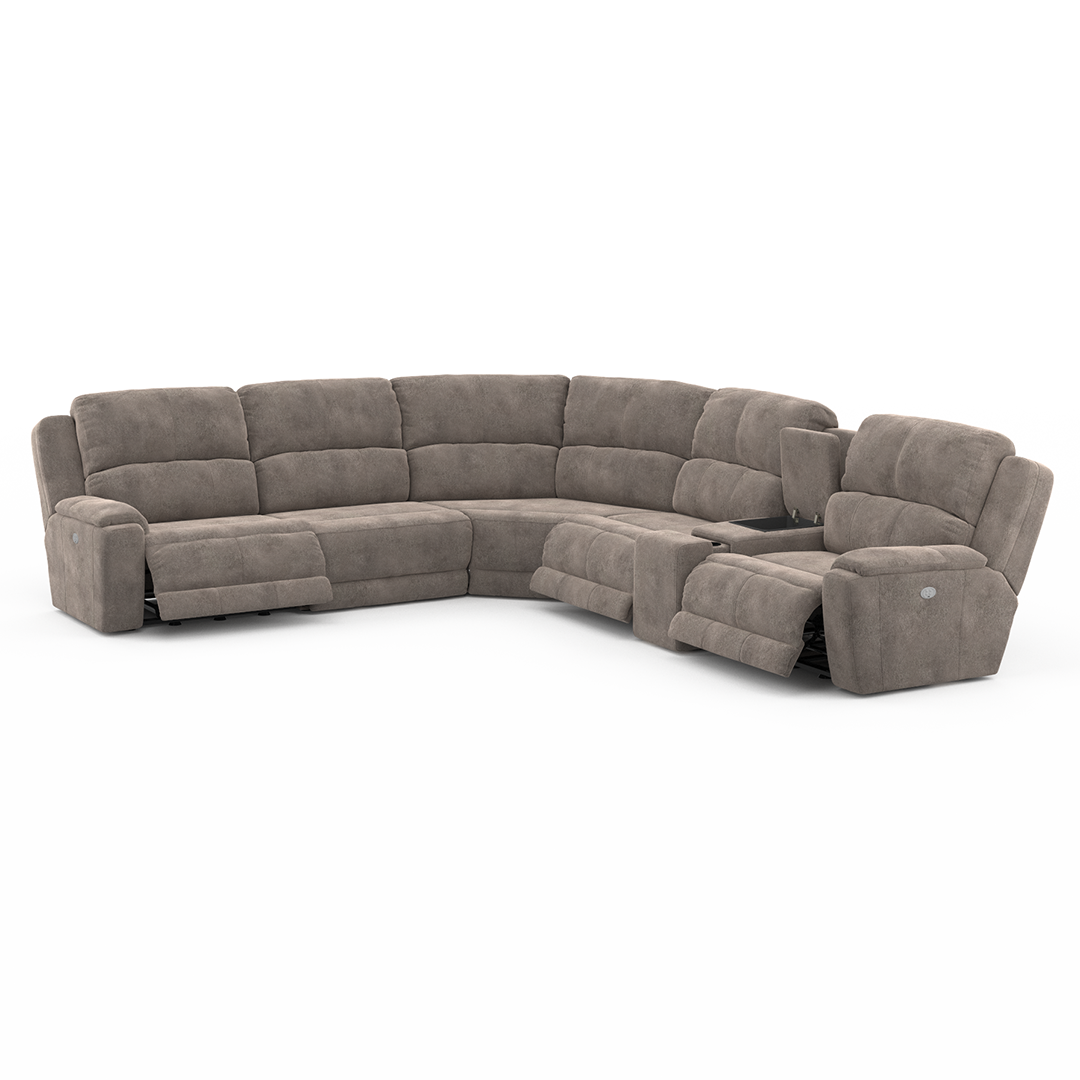 Dazzle Power Reclining Sectional (6pc)