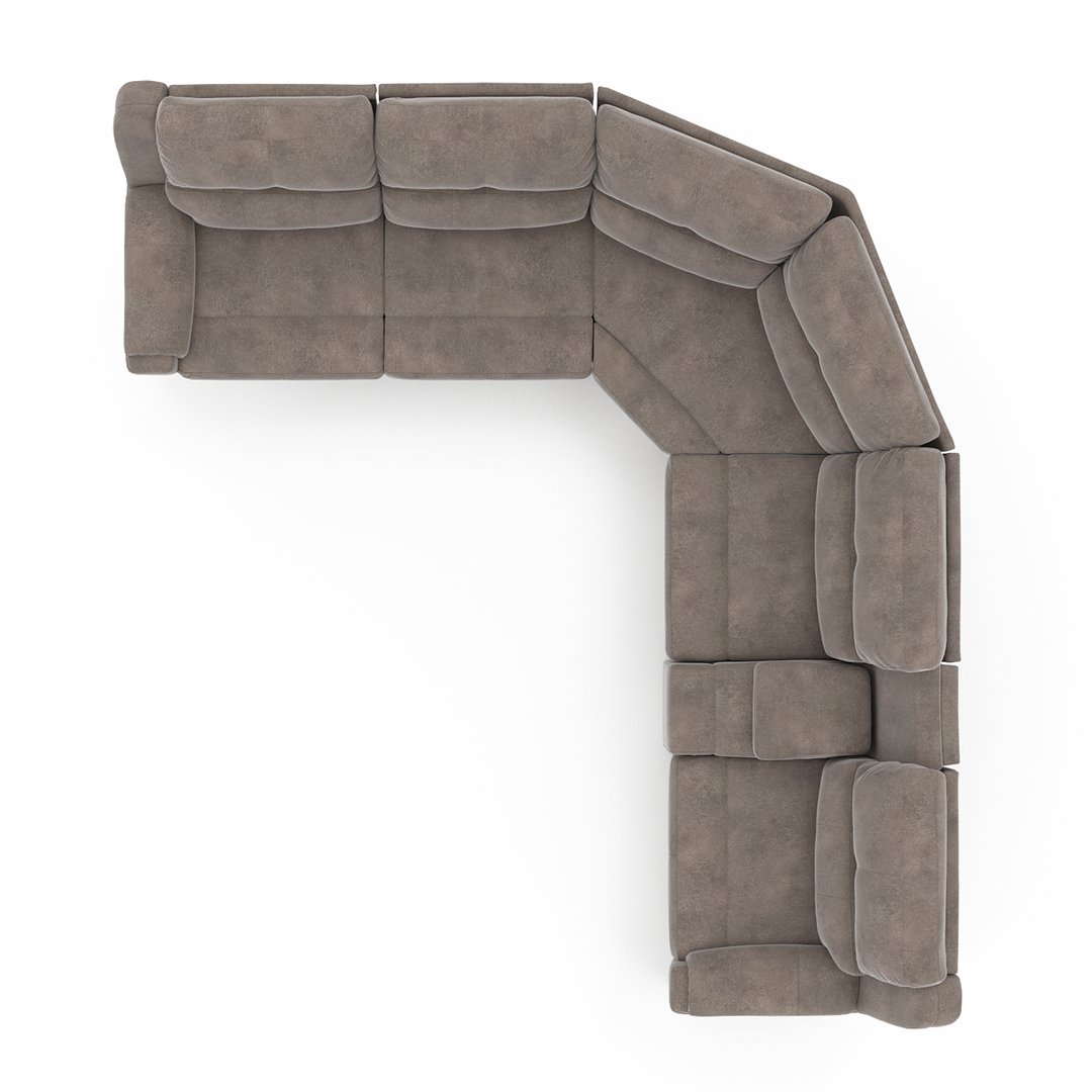 Dazzle Power Reclining Sectional (6pc)