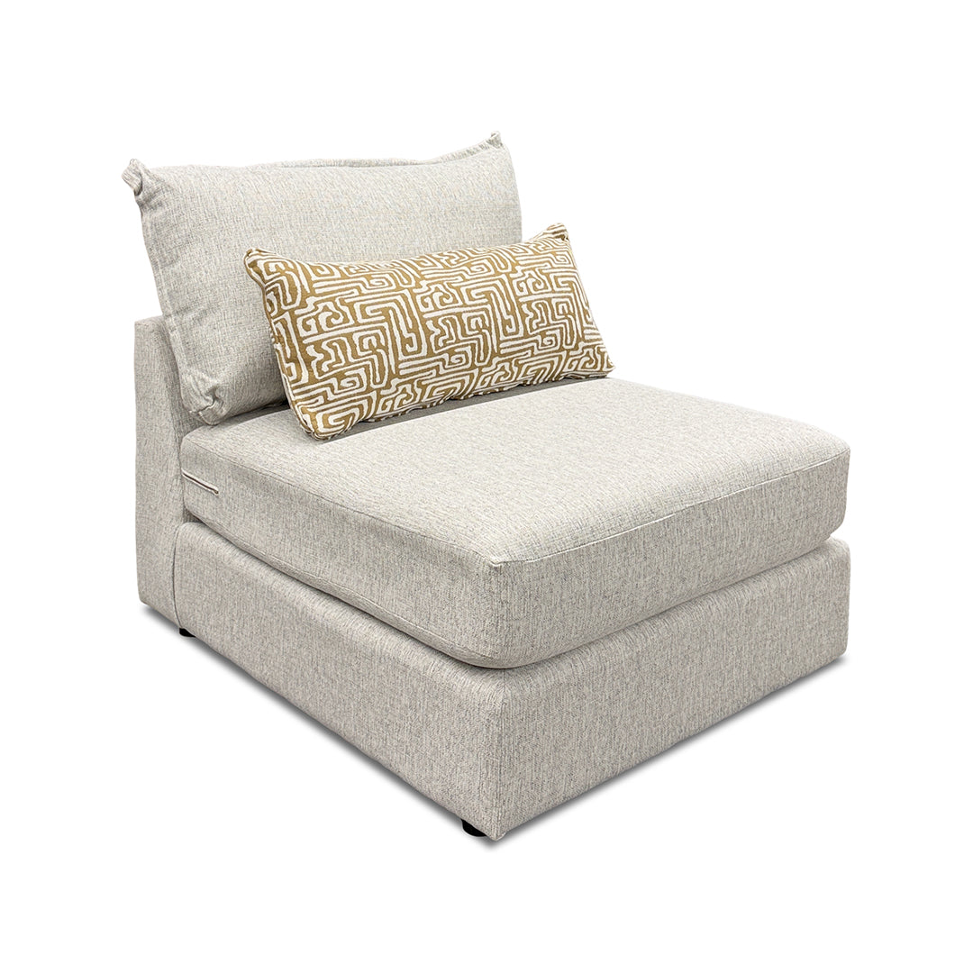 Durango Sectional (4pc) (4-Piece) from Fusion in Gray with Accent Pillows, Reversible Cushions, Made in USA - Armrest detail