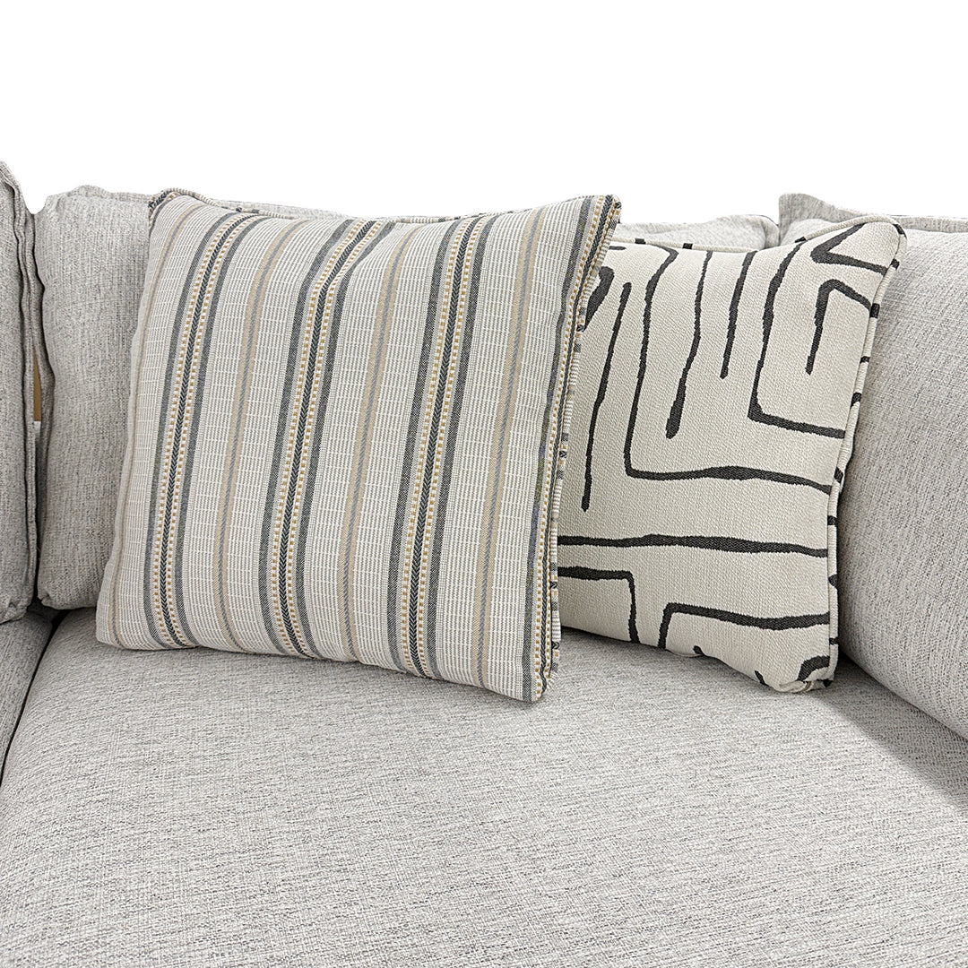 Durango Sectional (4pc) (4-Piece) from Fusion in Gray with Accent Pillows, Reversible Cushions, Made in USA - Additional view 6