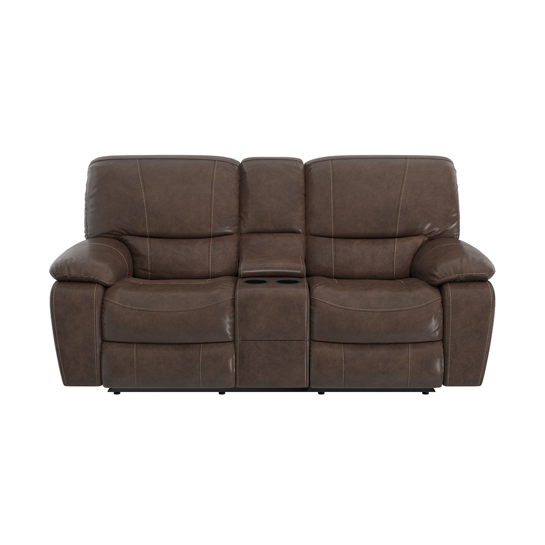 Dylan Leather Power Loveseat with Console