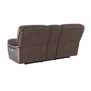 Dylan Leather Power Loveseat with Console