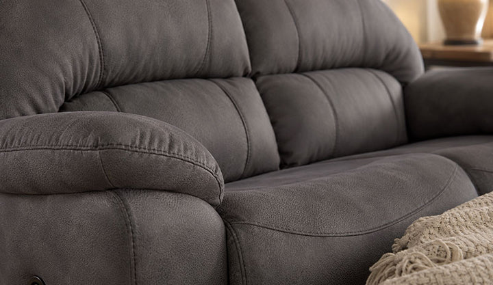 Close-up macro view of the dense, tight weave texture of Reliapel performance upholstery fabric