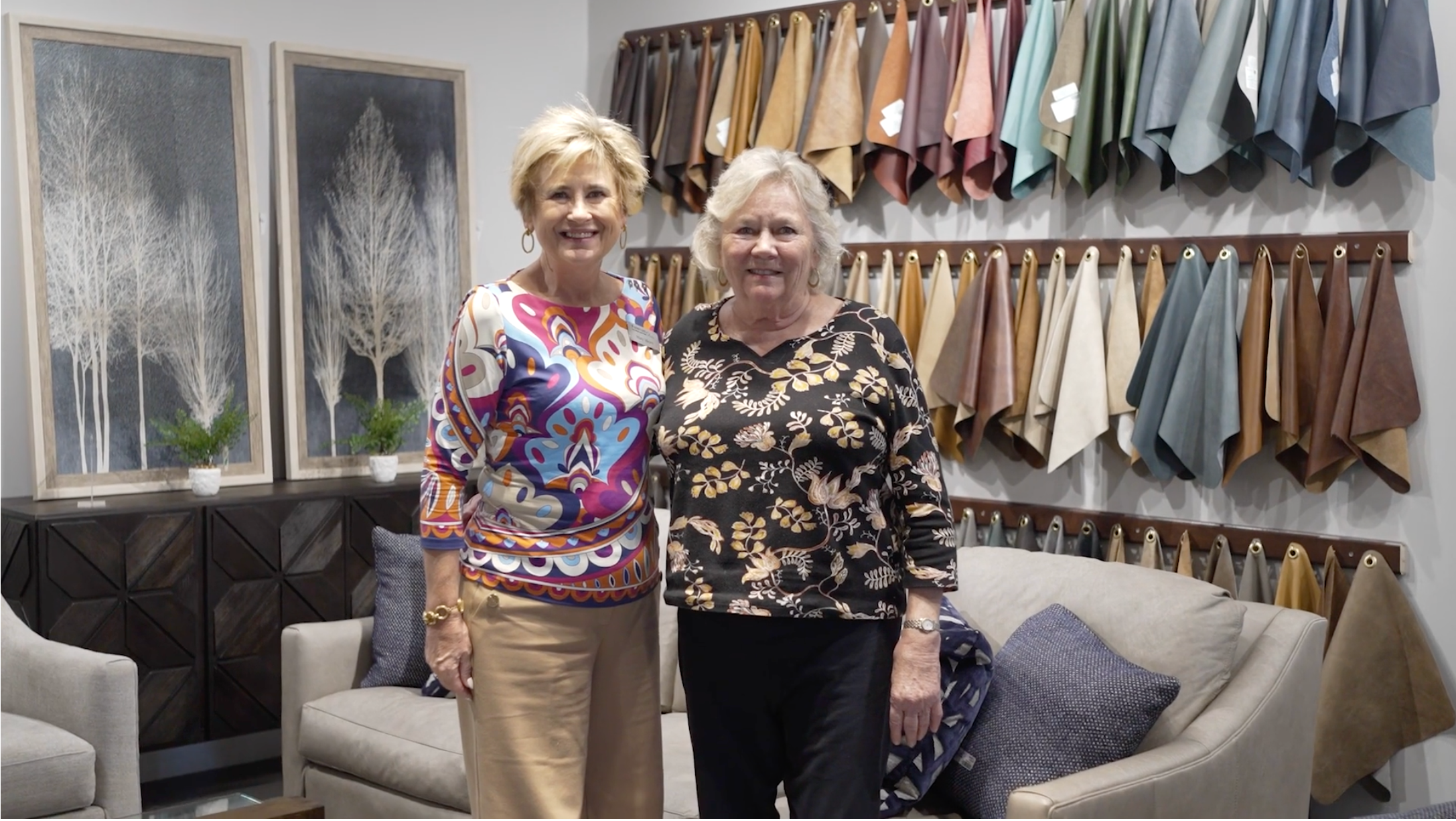 Design consultant helping customer