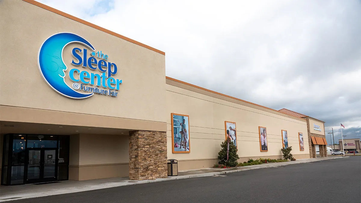 The Sleep Center at Furniture Fair showroom building exterior