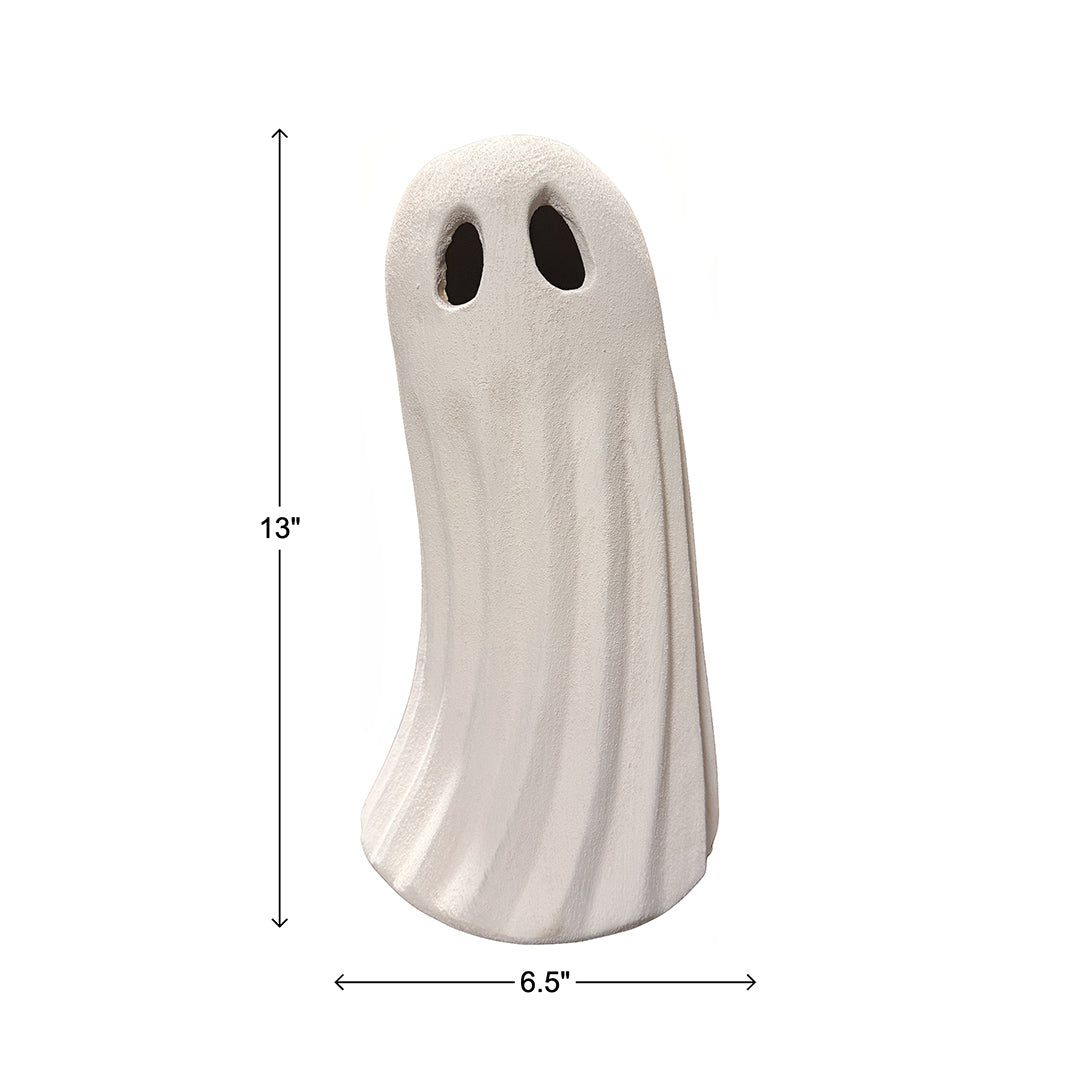 Ceramic Leaning Ghost from P D Home &amp; Garden in White - Additional view 7