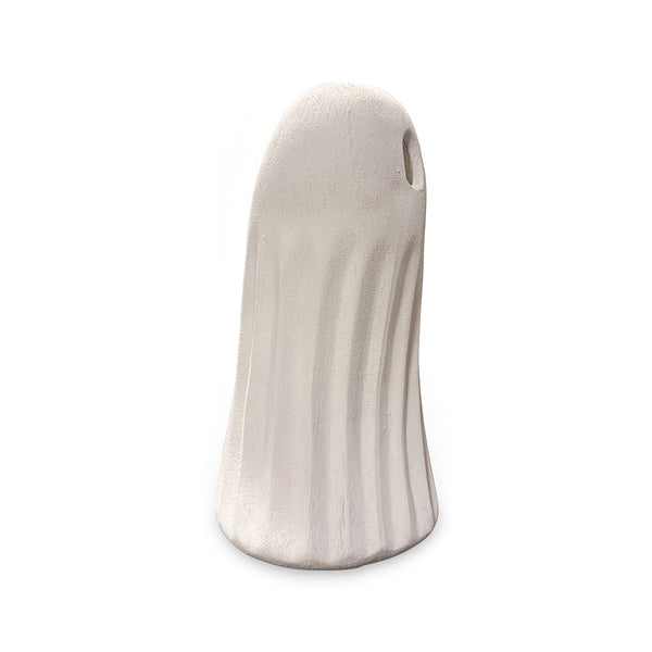 Ceramic Leaning Ghost from P D Home &amp; Garden in White - Alternate angle