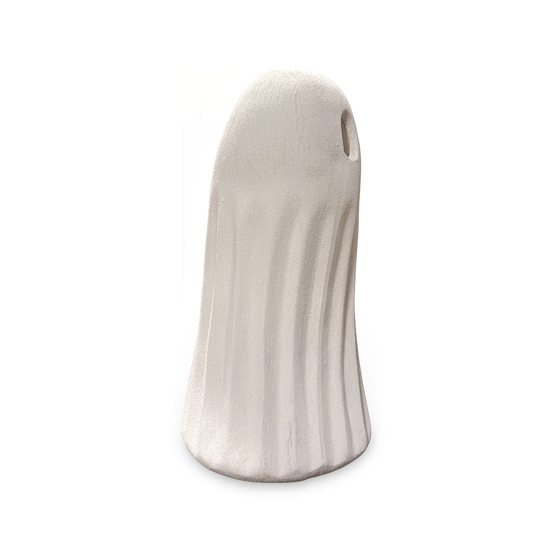 Ceramic Leaning Ghost from P D Home & Garden in White - Alternate angle