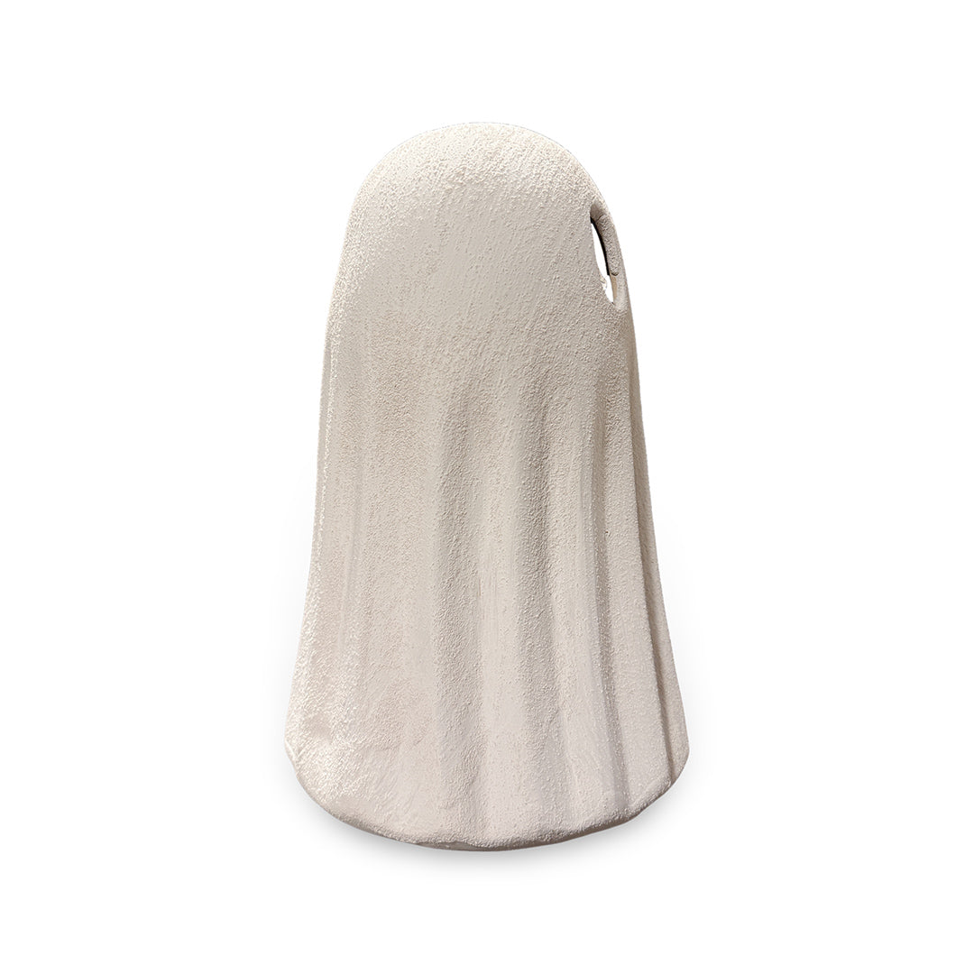 Ceramic Leaning Ghost from P D Home & Garden in White - Alternate angle