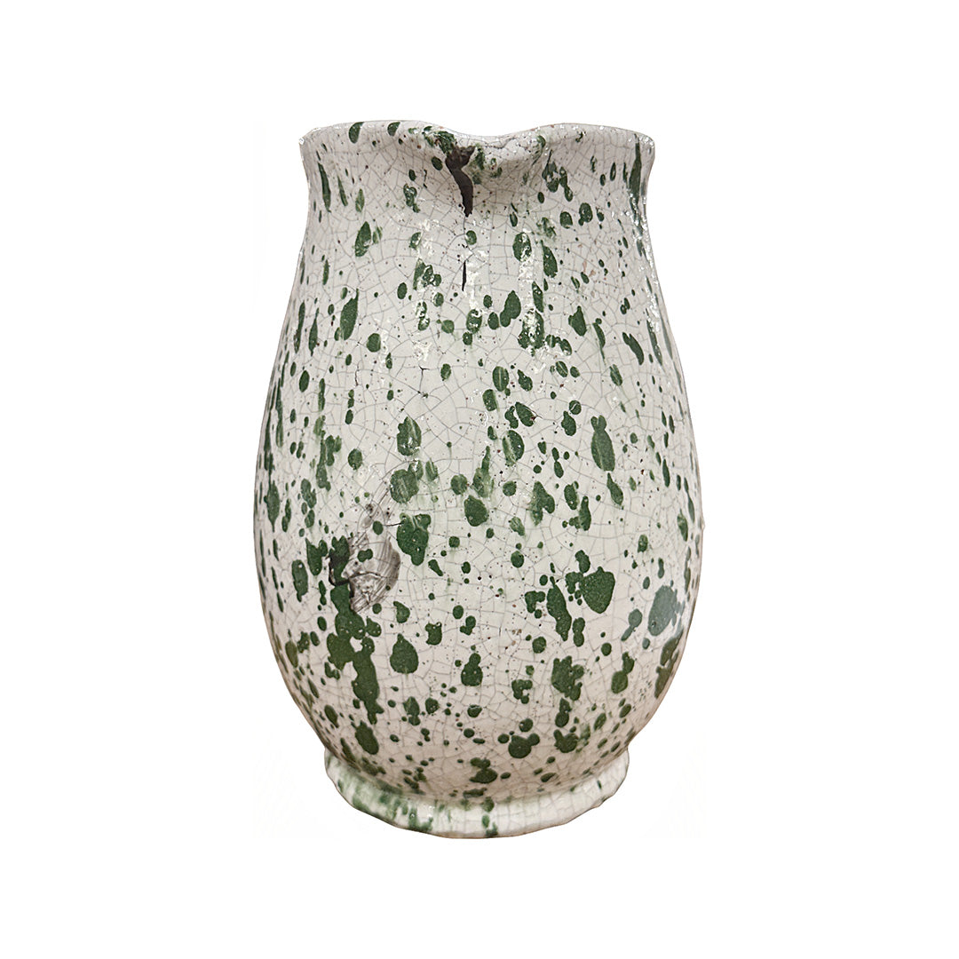 Green Splatter Pitcher Vase from P D Home &amp; Garden in Ceramic - Red finish