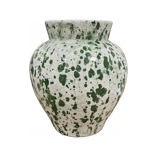 Green Splatter Bouquet Vase from P D Home &amp; Garden in Ceramic - Red finish