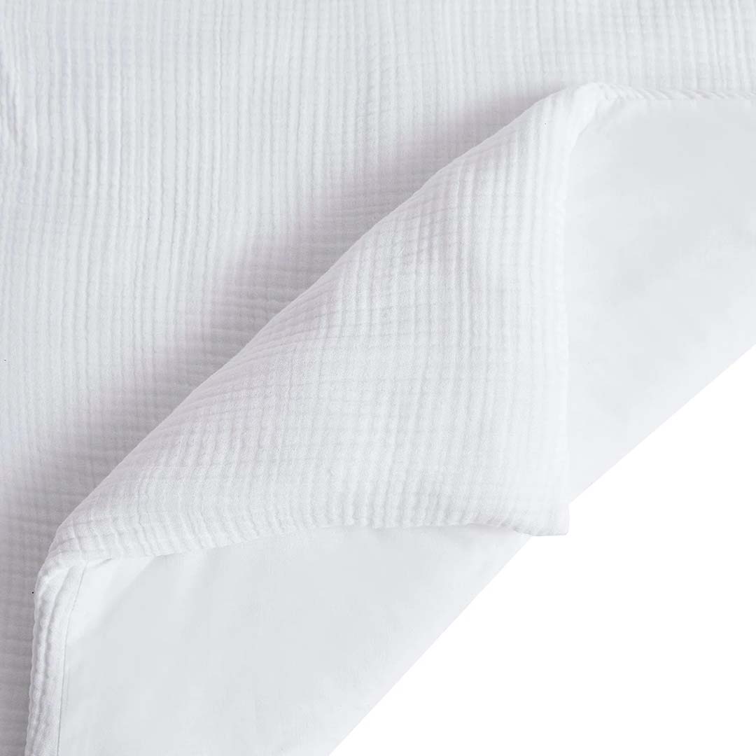 Cotton Voile Comforter Set from Hiend Accents in Queen White Cotton / Natural Fiber Blend - Detail view