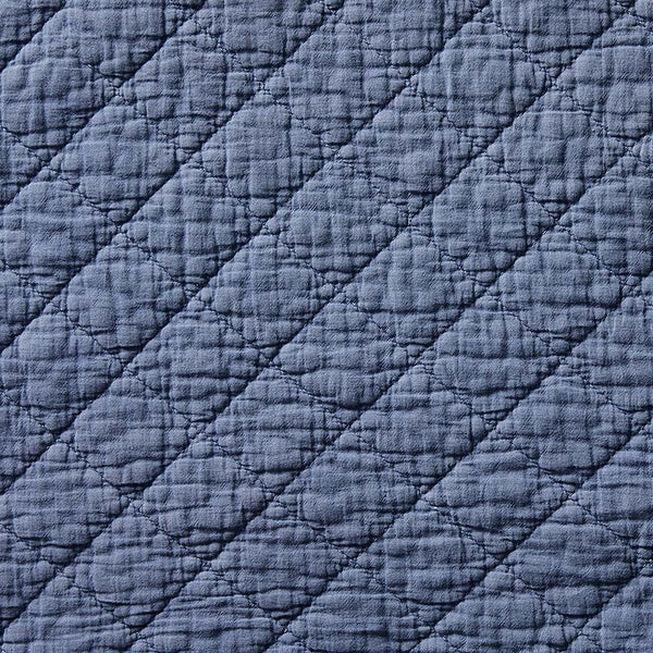 Stonewashed Cotton Gauze Euro Sham from Hiend Accents in Blue Cotton / Natural Fiber Blend - Alternate angle