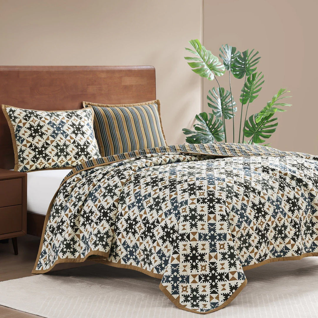 mosaic reversible coverlet set from Hiend Accents