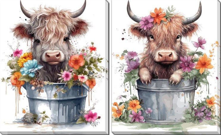 Baby Highland Cow (Set of 2)